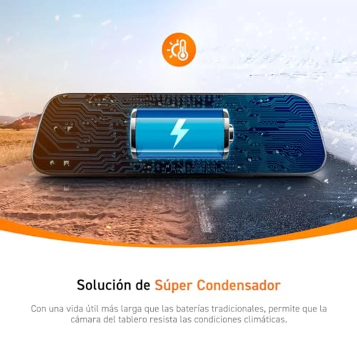 70mai S500 Spiegel Dashcam (WLAN (Wi-Fi), Mit 1080P Rückfahrkamera, 9.35'' IPS TouchScreen, IMX675 Bildsensor, G-Sensor, HDR) – Bild 6