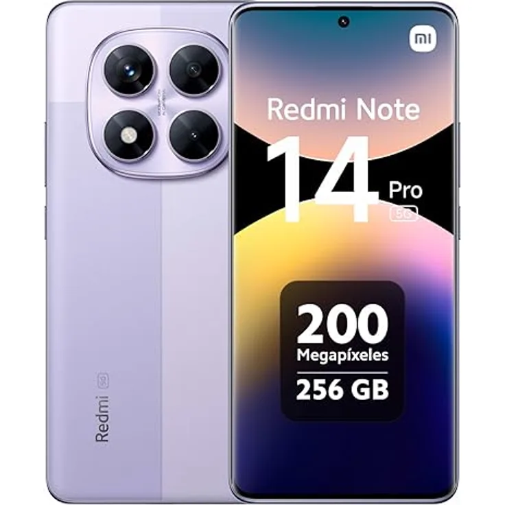 Xiaomi Redmi Note 14 Pro 5G 256GB/8GB RAM Dual-SIM phantom-purple - 16,9 cm Display, 50 MP Kamera, 5500 mAh Akku