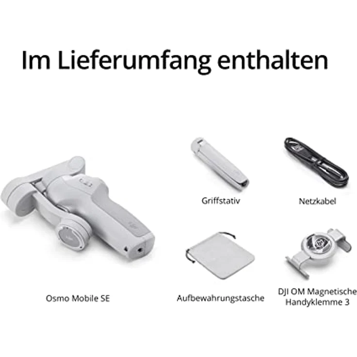 DJI OSMO Mobile SE Smartphone-Gimbal, 3-Achsen-Stabilisierung, handlich und faltbar, Android- und iPhone-Gimbal mit ShotGuides, Smartphone-Gimbal mit ActiveTrack 6.0, Vlog-Stabilisator – Bild 5