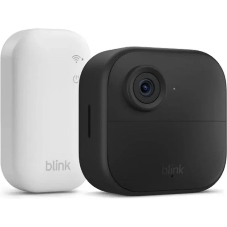 Blink Outdoor 4, kabellose Überwachungskamera mit 1080p HD, Infrarot-Nachtsicht, Mikrofon und Sync Modul Core, wetterfest