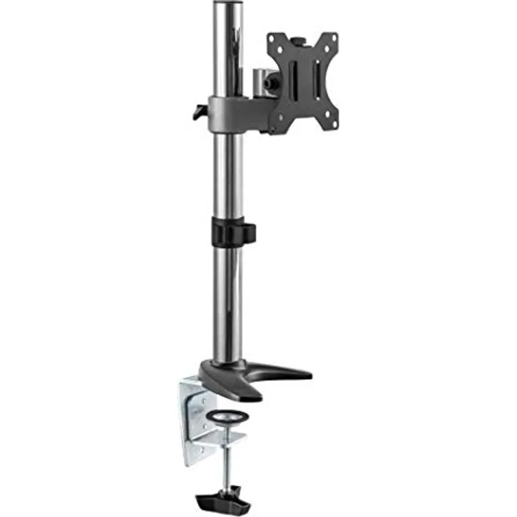 RICOO Monitor Halterung Tisch, VESA Tischhalterung für 13-30 Zoll, Monitorhalterung 1 Monitor Arm TS2411, Bildschirmhalterung Neigbar Schwenkbar Monitorarm Bildschirm Halterung Halter Monitorhalter