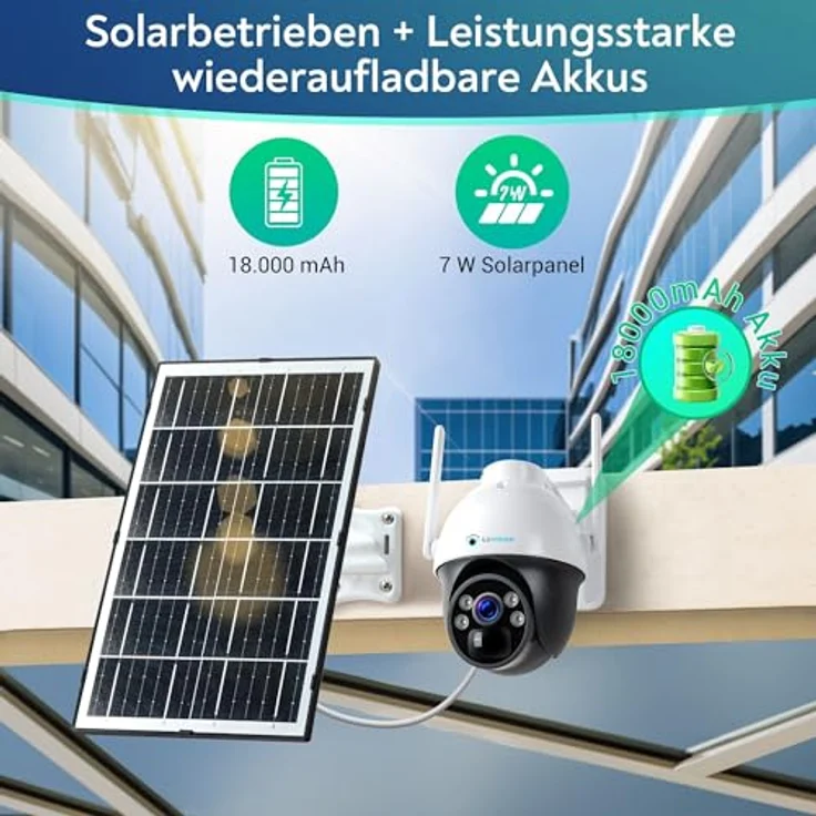 LUVISION Überwachungskamera LV-G-2033 (4G / LTE PTZ Solar Überwachungskamera, Außenbereich, SIM Karte, 2-Wege Audio, schwenkbar, Akku, Batterie) – Bild 4