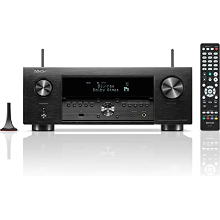 Denon AVC-X4800H 9.4-Kanal AV-Receiver, Verstärker mit Auro-3D, Dolby Atmos, DTS:X,6 "8K-Eingängen und 3 Ausgängen, Bluetooth, Airplay 2, HEOS-Multiroom, Alexa kompatibel, Schwarz – Bild 2