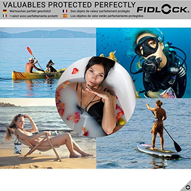 Fidlock DryBagMedi wasserfeste Handyhülle mit genialem Magnetverschluss wasserdichte Handytasche Handy Wasserschutzhülle wasserfeste Handytasche wasserdichte Handyhülle wasserdichte Hülle – Bild 5