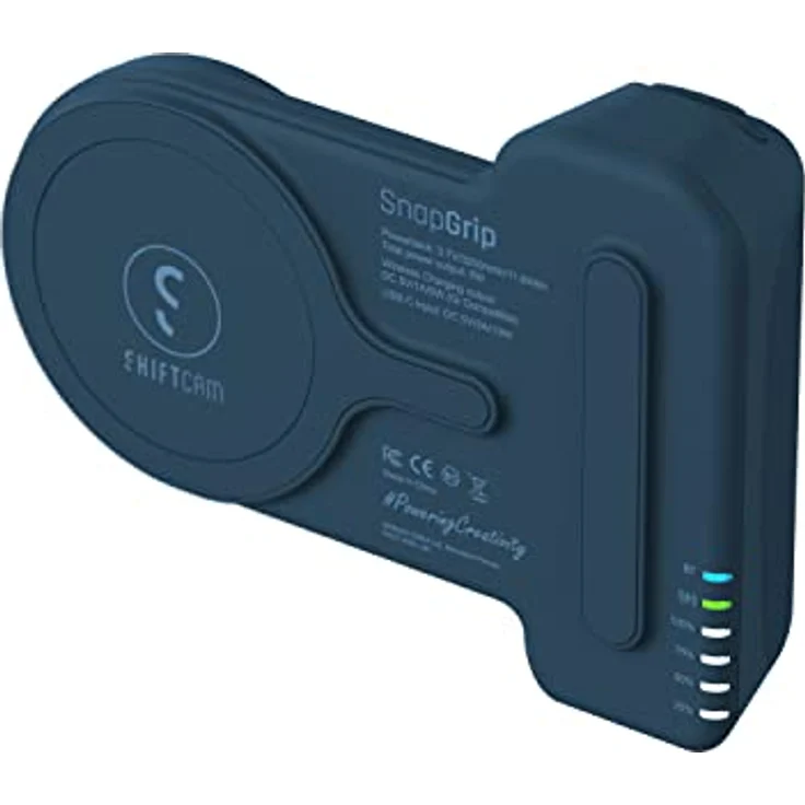 ShiftCam SnapGrip – Mobiler Batteriegriff mit kabellosem Auslöser – Magnetische Halterung lässt Sich an jedem Telefon befestigen – Integrierte Powerbank mit kabellosem Qi-Aufladen – Bild 3