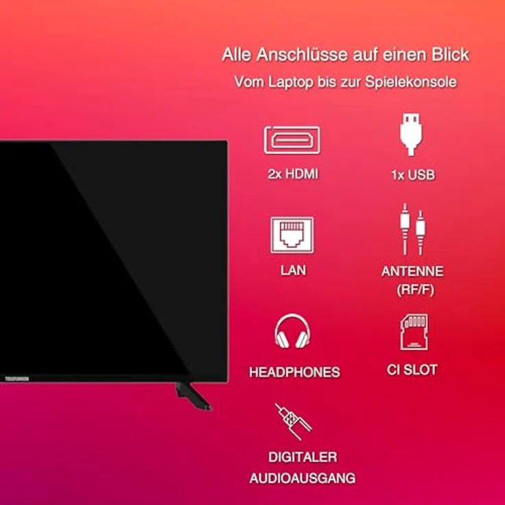 Telefunken Fernseher 40 Zoll Smart TV Powered by TiVo (Full HD, HDR, Triple-Tuner, HD+ 6 Monate inkl.) D40F751X7CW - Flachbildschirm mit atemberaubenden Bildern – Bild 4