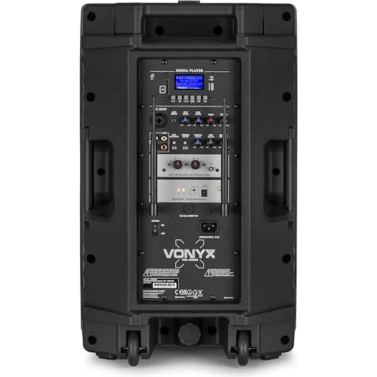 Vonyx VSA500 Tragbares Akku PA-System mit 800 W Leistung, Bluetooth 5.0, 2 UHF-Mikrofonen und 8 Stunden Akkulaufzeit – Bild 10
