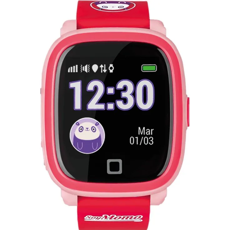 Soymomo H2O, Kinder-Smartwatch mit GPS, Geolokalisierung und Sicherheitszonen, blau/pink/schwarz