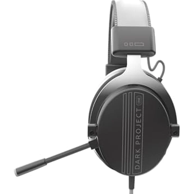 Dark Project VEXO Wired Gaming Headset, 50-mm-Treiber, omnidirektionales Mikrofon, grau – Bild 4