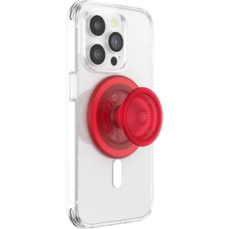 PopSockets Phone Grip for MagSafe mit Kickstand, MagSafe-Adapterring, sicheres Halten für iPhone MagSafe-Hüllen - Blanchette Red