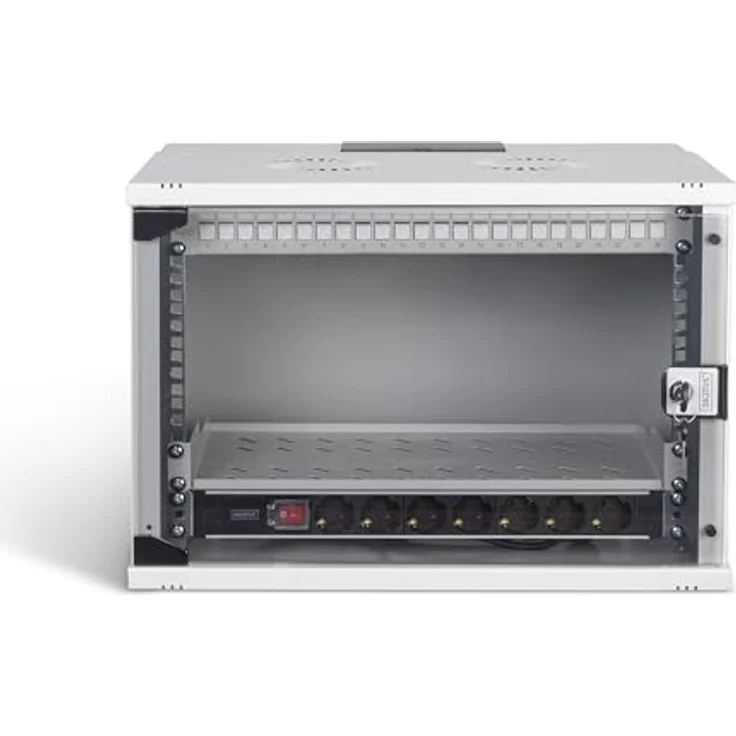 Digitus 19" SOHO PRO Netzwerk-Set, 7HE Wandgehäuse mit Zubehör, grau, 19 Zoll Rack Serverschrank – Bild 3