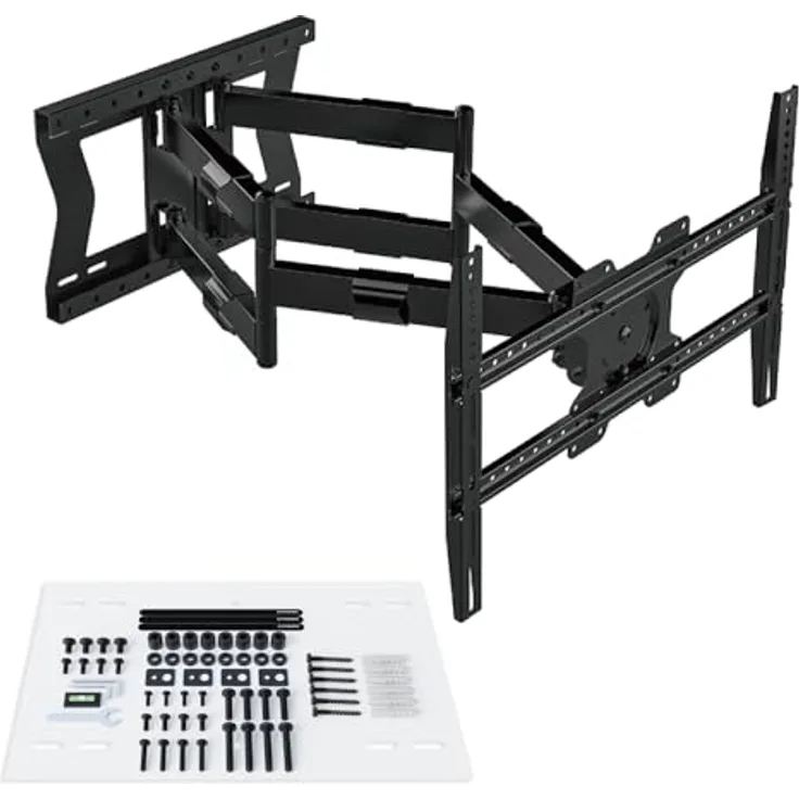 XTRARM TiTon Double 80 cm TV-Wandhalterung, schwenkbar, neigbar, rotierbar, TV 80kg VESA max.600x400, schwarz