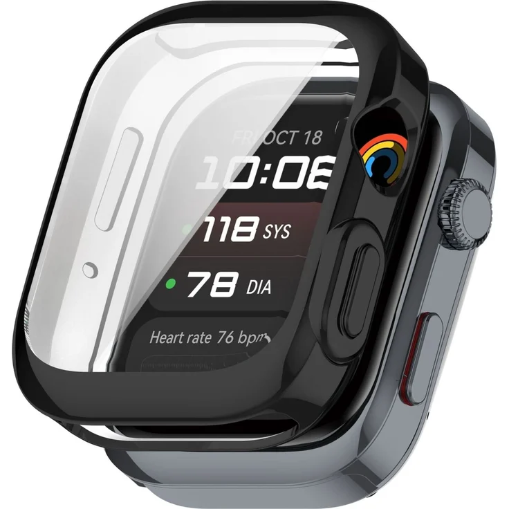 Wigento Für Huawei Watch D2 Full-Cover TPU Schutz Hülle, leicht und robust, Schwarz