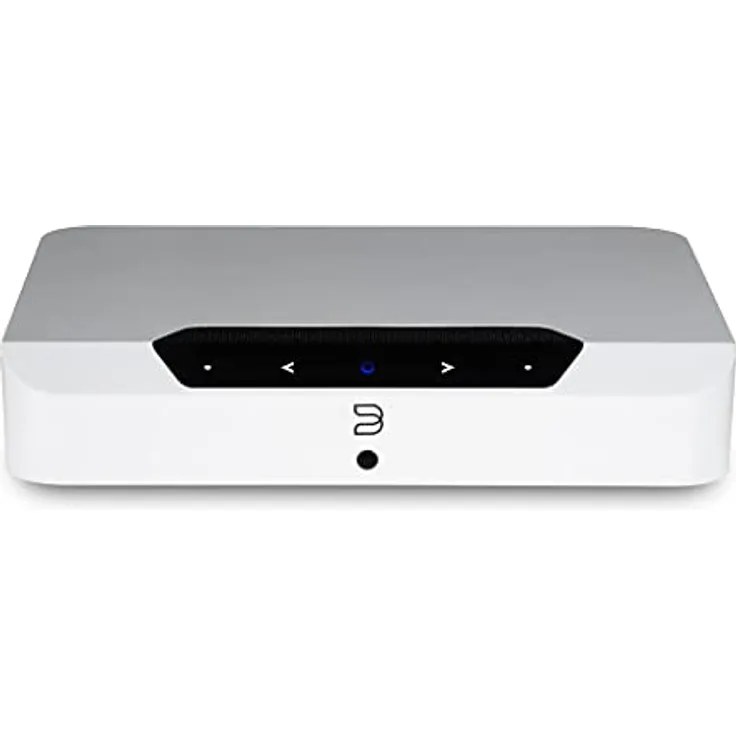 Bluesound Powernode Edge Kompakter Kabelloser Hochauflösender Multiroom Musik-Streamer - Weiß