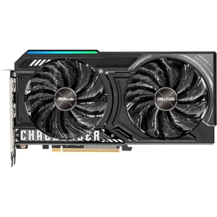 Asrock Radeon RX 9060 XT 8GB Challenger OC Grafikkarte - 8GB GDDR6, 3320MHz Boost, 2x HDMI, 2x DisplayPort 2.1a – Bild 2