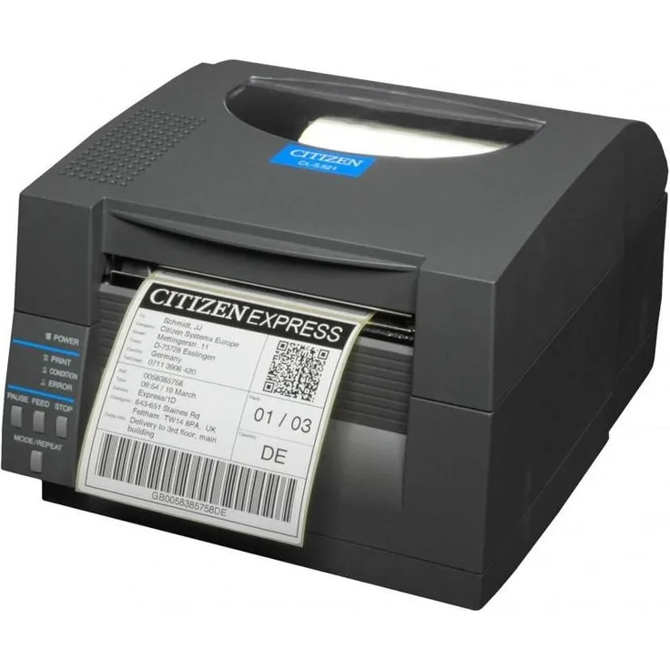 Citizen CL-S521II - Etikettendrucker - Thermodirekt - 203 dpi - bis zu 150 mm/Sek, Schwarz