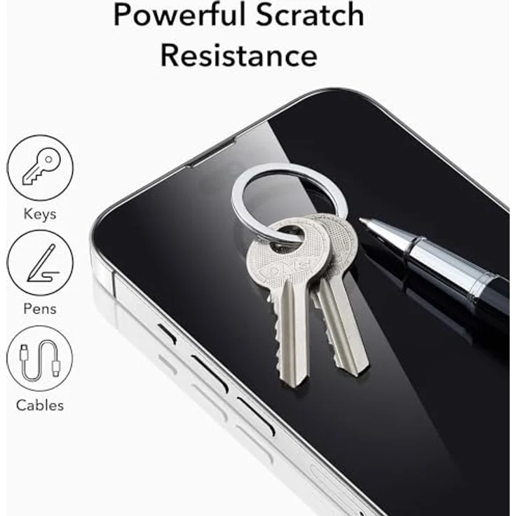 ESR Panzerglas für iPhone 14 Pro, 3 Stück, Militärnorm Schutz, kratzfest, HD Klarheit mit Anbringrahmen – Bild 4