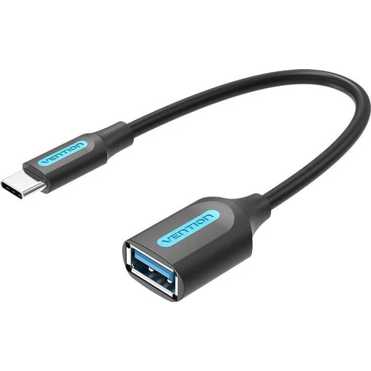 Vention CCVBB-Kabel, USB-C 3.1-Stecker auf USB-A-Buchse OTG, 0,15 m, Schwarz, PVC, Datenübertragung bis zu 5 Gbit/s