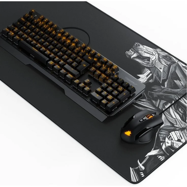 Titanwolf Spar-Set, Mechanische Gaming-Tastatur Alumar, Specialist Maus & XXL Mauspad, RGB LED-Beleuchtung