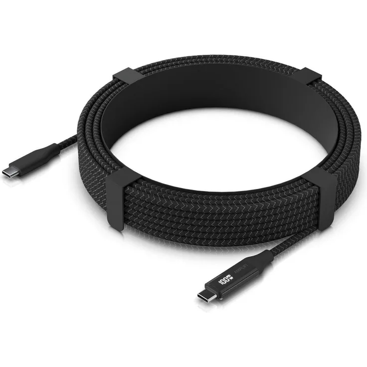 Ubiquiti USB-C Kabel, 4,5 Meter mit Ladeanzeige, nur Stromübertragung (60 W), geflochtenes Design