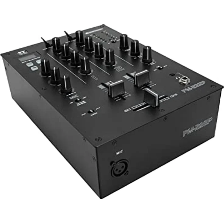 OMNITRONIC PM-222P 2-Kanal-DJ-Mixer mit Bluetooth und MP3-Player, Schwarz – Bild 4