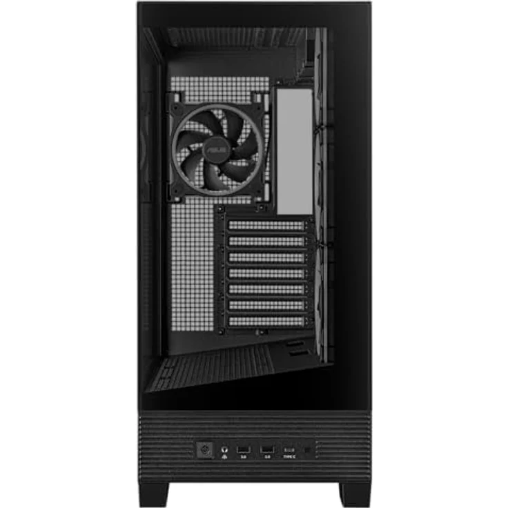 ASUS A31 Plus TG ARGB Black ATX PC Gehäuse (vorinstallierte ARGB-Lüfter, Glasfrontpanel, kompatibel mit Mainboards mit versteckten Anschlüssen, unterstützt 360-mm-Radiatoren und 380-mm-Grafikkarten) – Bild 3
