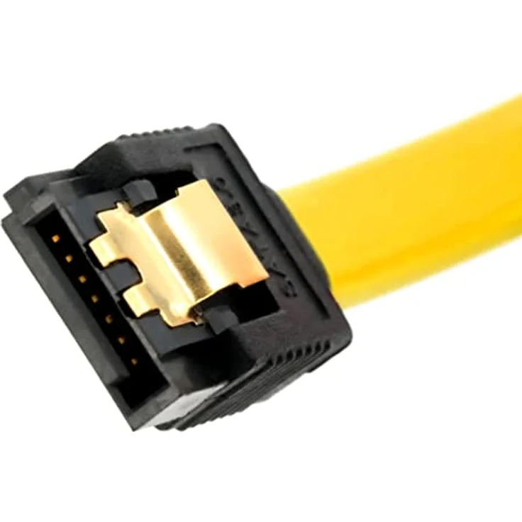 BIGtec BIG1890 1m HDD S-ATA Kabel gelb gerade/gerade Kontakte vergoldet – Bild 5