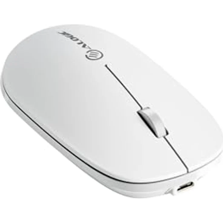 Alogic Echelon Compact USB-C B Tastatur + Maus Set für Mac, kabellos, weiß, ergonomisches Design, Bluetooth 3.0/5.0, wiederaufladbar – Bild 6