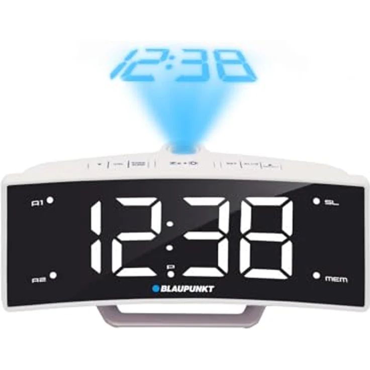 Blaupunkt CRP7WH Radiogerät mit Projektor Uhrenradio LCD Radio Wecker – Bild 2
