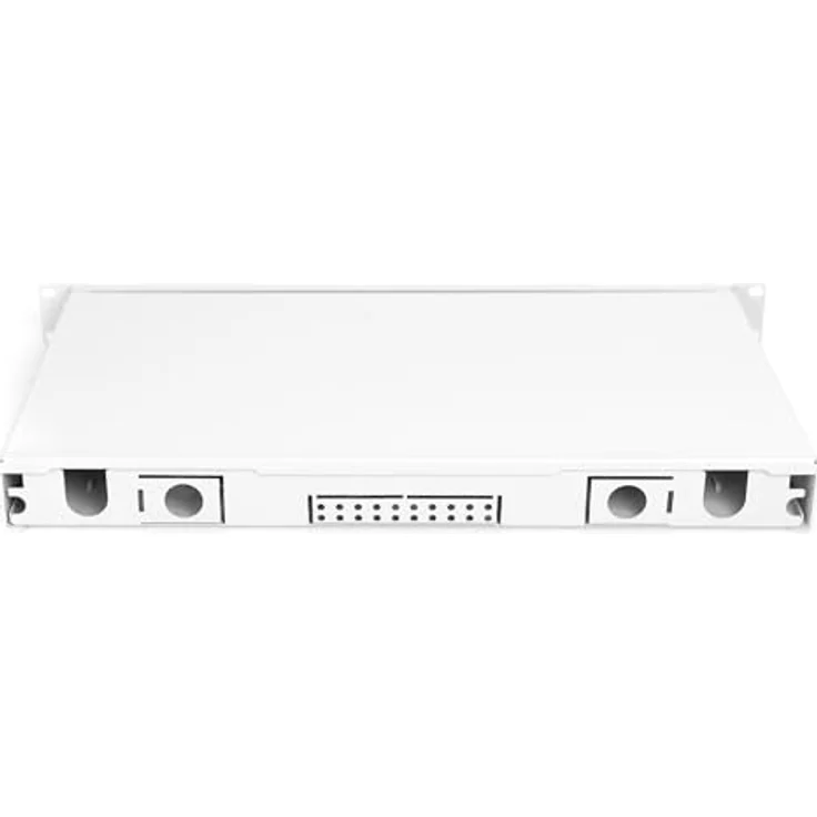 DIGITUS LWL Spleißbox 6 Kupplungen - LC/APC - OS2-1HE 19-Zoll - Single-Mode Duplex - Mit Spleiß-Kassette - Rack-Einbau - Grau – Bild 3