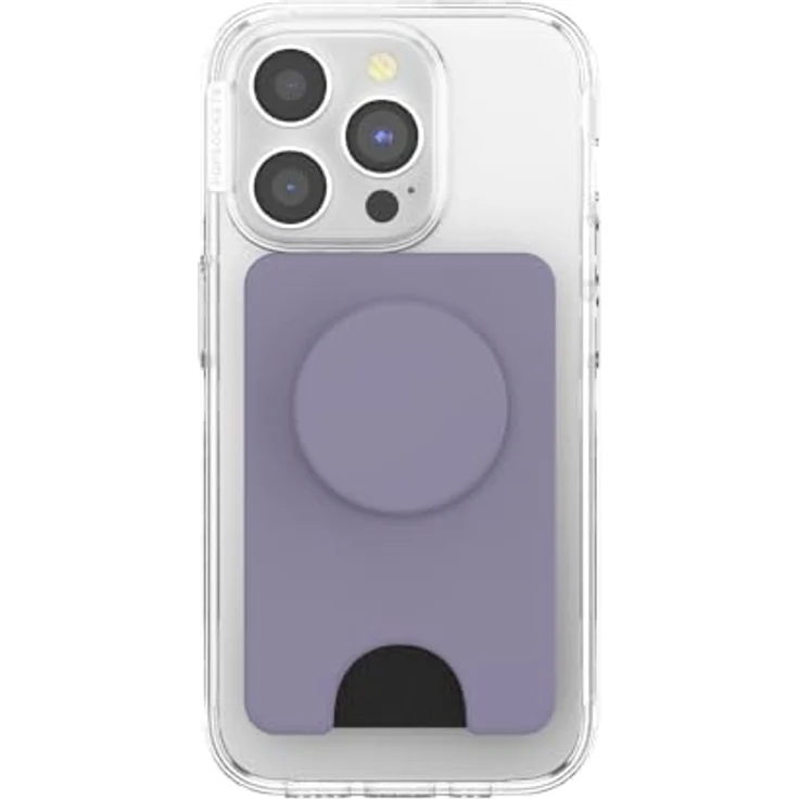 PopSockets PopWallet, Telefon-Geldbörse mit MagSafe-Adapterring und erweitertem Griff, kabellos aufladbar, Dusk – Bild 3