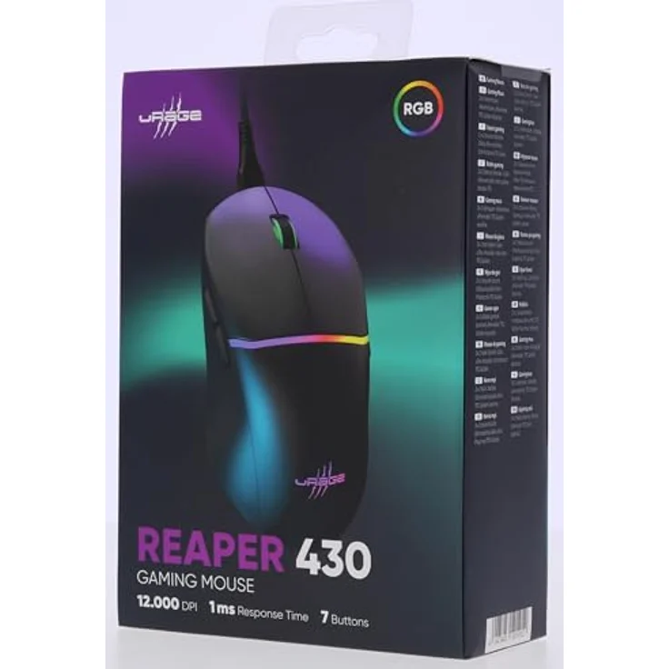 Urage Reaper 430 (Kabelgebunden) Gaming-Maus, Schwarz mit TTC-GOLDEN Switches und Pixart-Gaming-Sensor – Bild 6