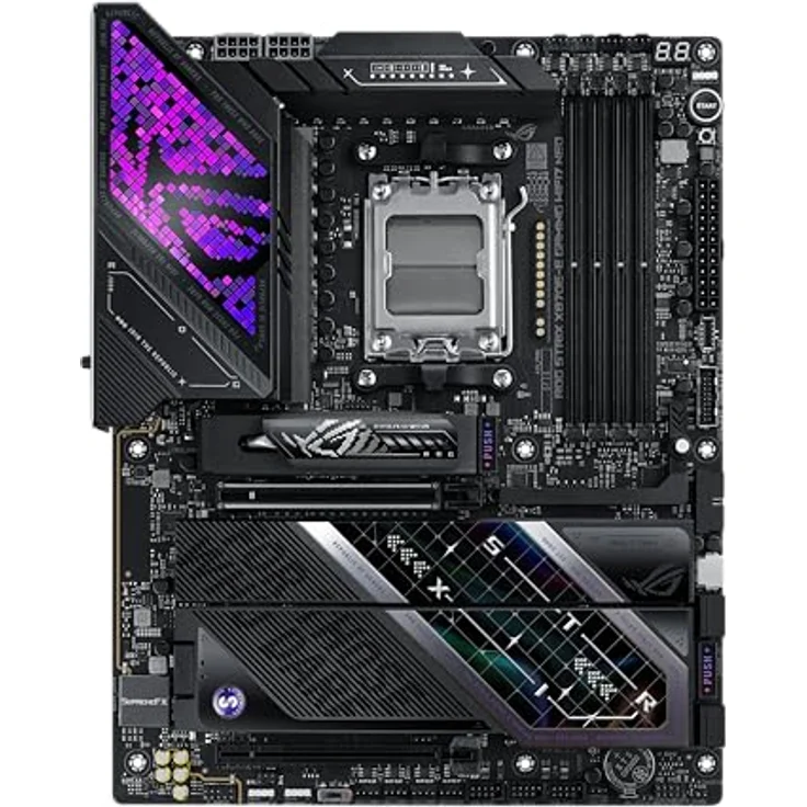 ASUS ROG STRIX X870E-E GAMING WIFI7 NEO, ATX Mainboard mit AMD AM5 Sockel, PCIe 5.0, Dual DDR5-5600, WiFi 7, RGB-Beleuchtung – Bild 3