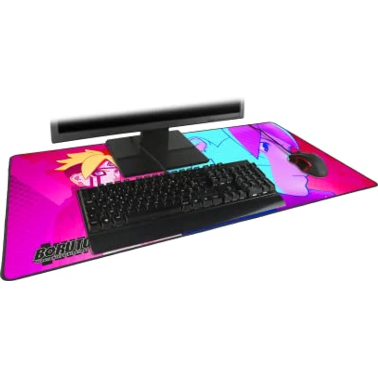 Konix Boruto (XXL), Mausmatte in Mehrfarbig, glatte Mikrofaserstruktur, anti-rutsch Unterfläche, 90 x 46 cm – Bild 3