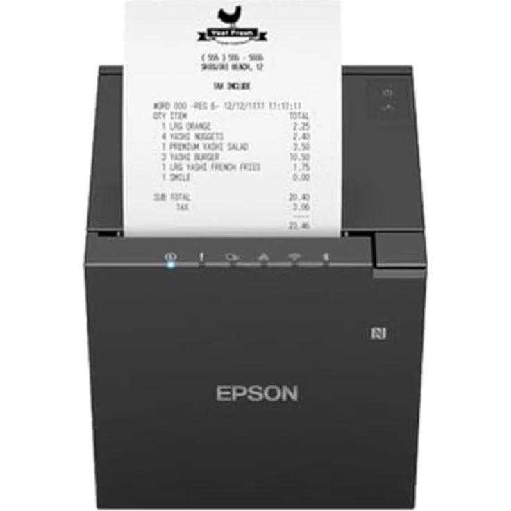 Epson TM-M30III, Multifunktionsdrucker mit Wi-Fi und Bluetooth, schwarze Variante, antibakterielle Beschichtung, ideal für Küchen und Kioske – Bild 2
