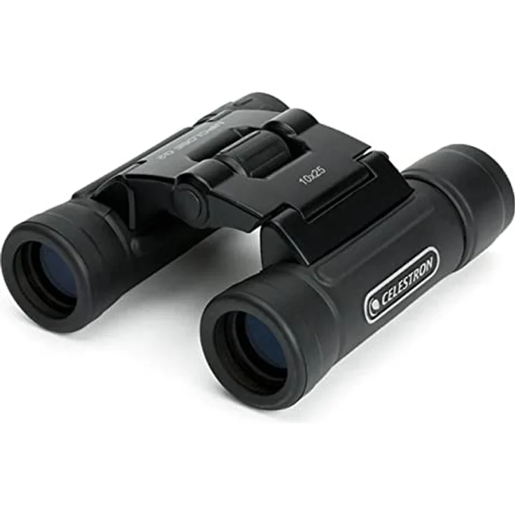 Celestron 71232 UpClose G2 10 x 25 Dachkantprismen-Fernglas, Schwarz - Kompaktes, mehrfach vergütetes Fernglas mit praktischem Klappdesign – Bild 1