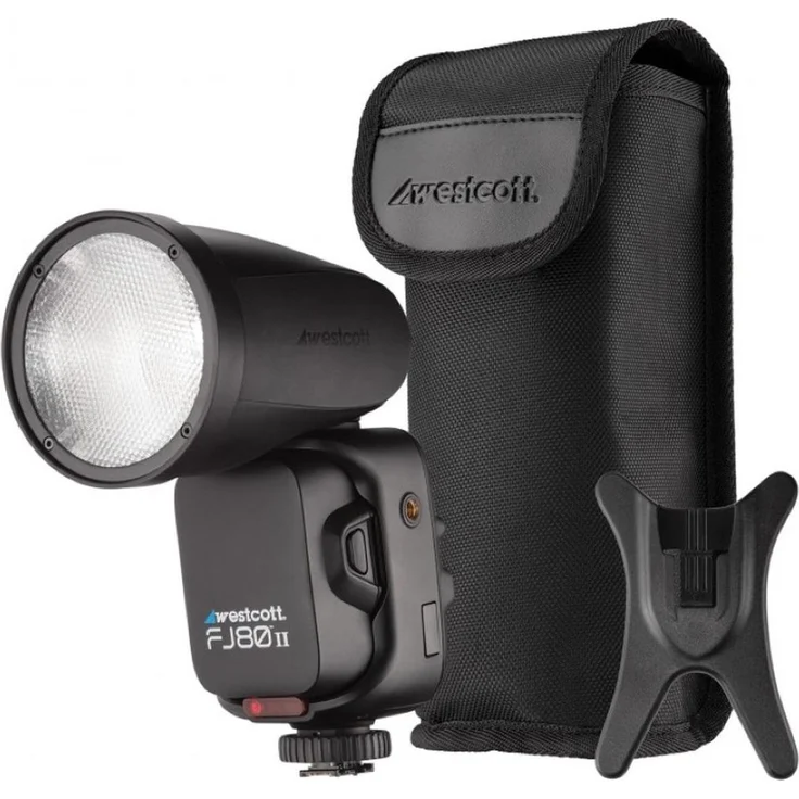 Westcott FJ80 II S Touchscreen, 80WS Speedlight mit Sony Kamerahalterung, TTL & HSS, 3,5-Zoll-Farbdisplay, integrierte LED-Modellierlampe
