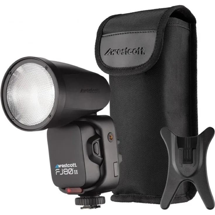 Westcott FJ80 II S Touchscreen, 80WS Speedlight mit Sony Kamerahalterung, TTL & HSS, 3,5-Zoll-Farbdisplay, integrierte LED-Modellierlampe