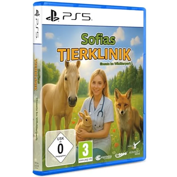 AEROSOFT Sofias Tierklinik - Einsatz im Wildtierpark [PlayStation 5] - Tierärztliches Abenteuer mit 30 Krankheiten und 10 Tierarten