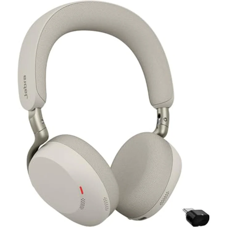 Jabra Evolve3 75, MS, Link390c, Kopfhörer mit AI-Bereichsanpassung und Advanced ANC, Warm Grey – Bild 4
