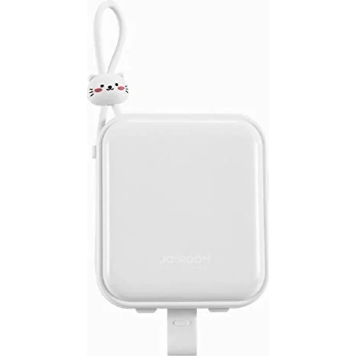 COFI 1453 Joyroom Powerbank mit USB-C- und iPhone Kabel und Ständer Cutie Series 10000mAh 22,5W (JR-L008) Weiß - Schnellladefunktion, 3 Ausgänge, integrierter Ständer – Bild 3
