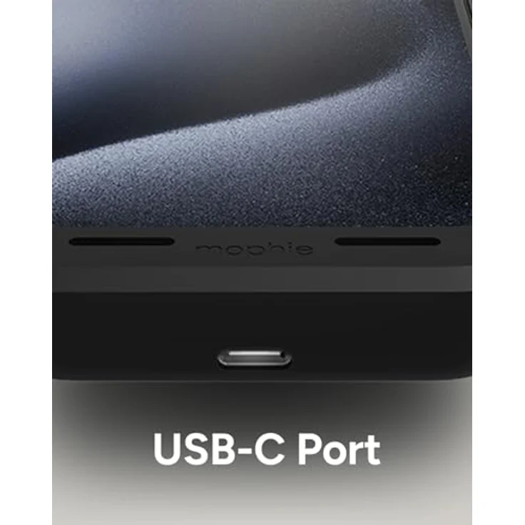 mophie Juice Pack TPU Back Cover Schwarz für Apple iPhone 16 Pro Max, Smartphone Hülle mit zusätzlichem Akku und Fallschutz, Schwarz – Bild 9