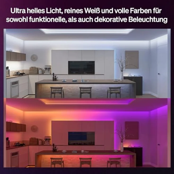 Philips Hue Lightstrip Flux UltraBright, RGBW LED Lichtstreifen mit 29 W und 2.900 lm, 3 m Länge – Bild 3