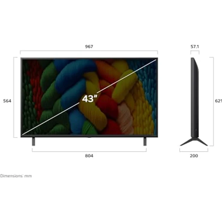 LG 43NANO80A6B 4K NanoCell TV mit α7 Gen8 AI-Prozessor, Filmmaker Mode, webOS 25 & AI Magic Remote – Bild 5