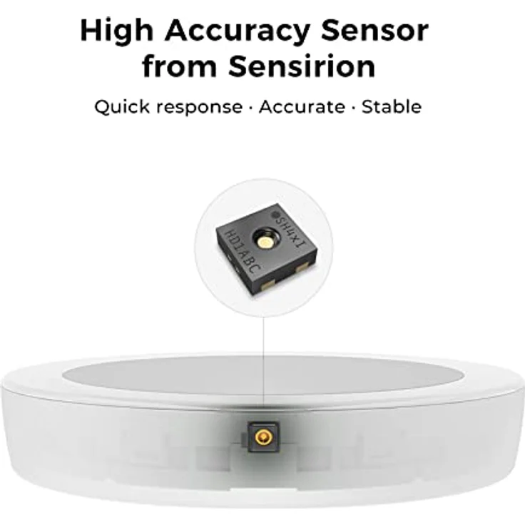 Qingping Thermometer Hygrometer Sensor funktioniert mit HomeKit (funktioniert nur mit iOS) über Thread oder Bluetooth, kabellosem Innentemperatur- und Feuchtigkeitsmonitor mit E-Ink-Display – Bild 4