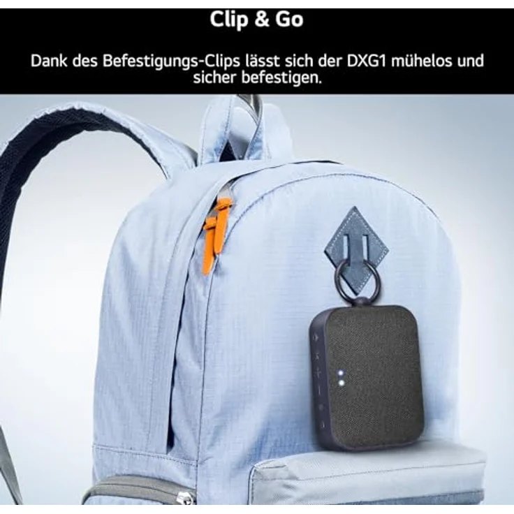 LG DXG1 Bluetooth Lautsprecher, Freisprechfunktion, 5h Akku, IPX5 Wasserschutz, kabellos für iPhone, Google, Galaxy – Bild 2