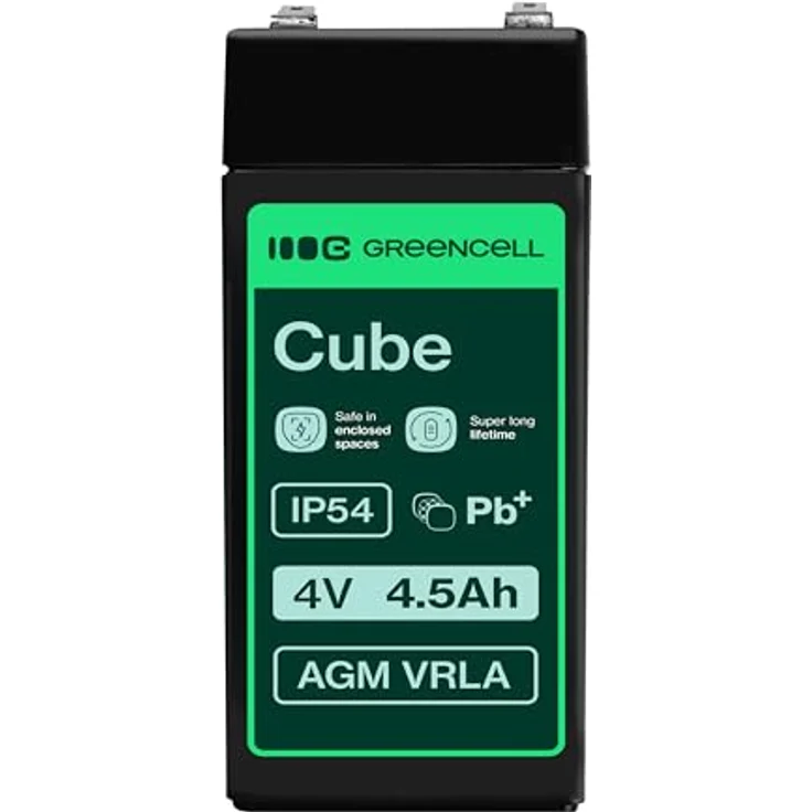 Green Cell AGM 4V 4,5Ah VRLA Blei-Batterie, wartungsfreier Ersatzakku für Elektro-Spielzeug, schwarz – Bild 3