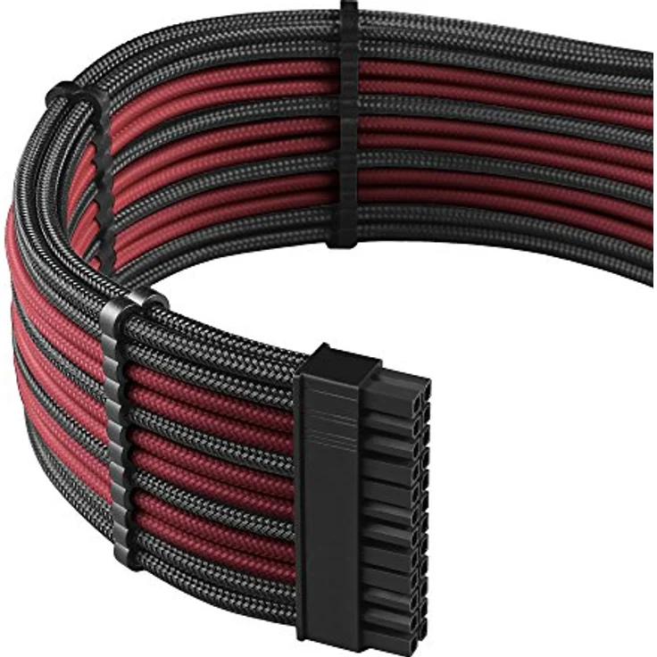 CableMod CM-PCAB-BKIT-NKCR-3PK-R Kabelverlängerungsset, Carbon-Rot – Bild 4