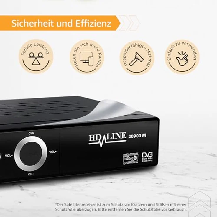 Echosat HD-Line 20900 M DVB-S/S2, HDMI, EPG, schwarz – Bild 5