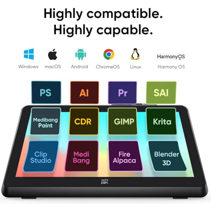 XP-PEN Artist 22 Plus Grafiktablett, 22-Zoll-Display, X3 Pro Smart Chip Stift, 16K Druckstufen – Bild 4